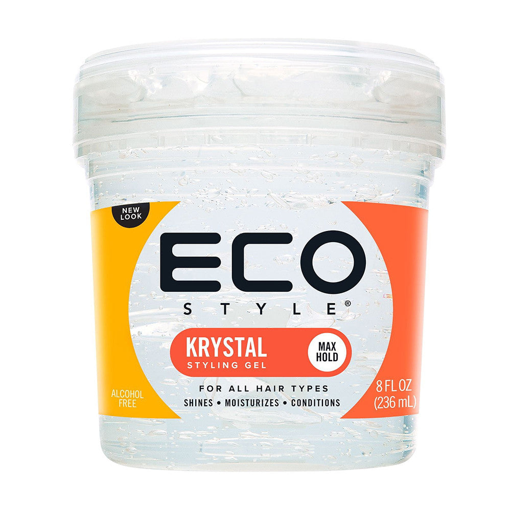 Eco Krystal Styler Professional Styling Gel For All Hair Types, 8 Oz